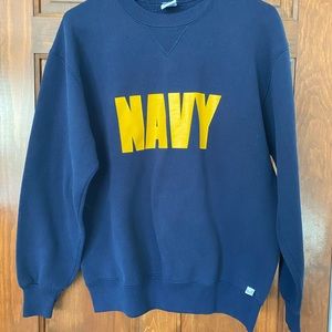 Vintage NAVY sweatshirt large Russell Athletics